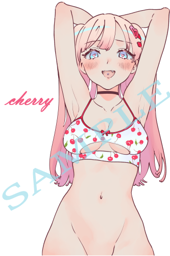 scratch+sniff cherry girl sticker set