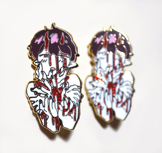 eyes-kun and hands-kun pins :)