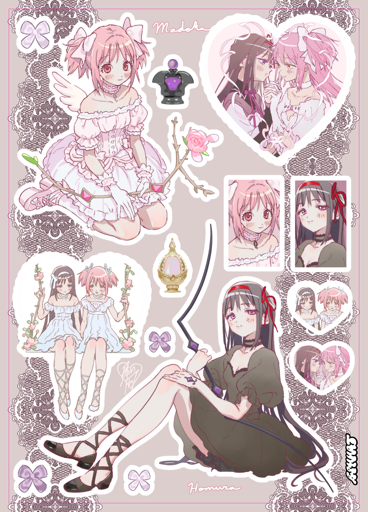 assorted sticker sheets (10+ designs)