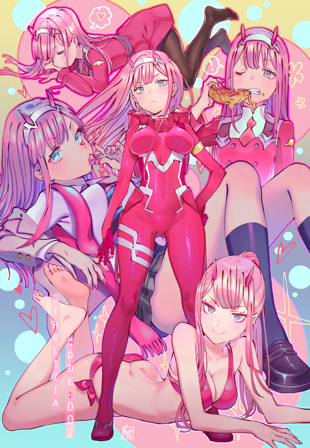 pilots+pink - print set