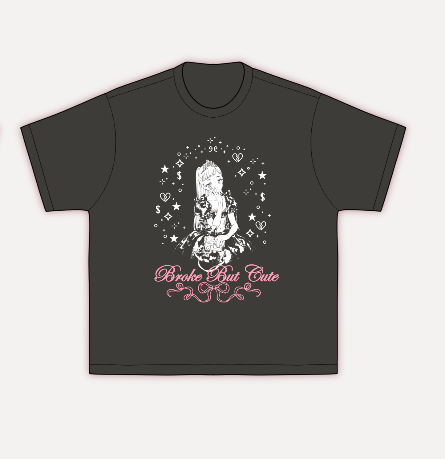 broke but cute - tee