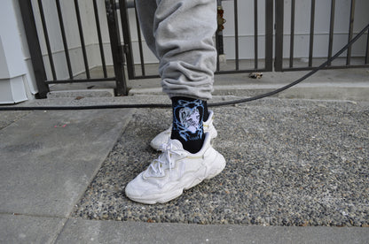 lover - socks white+pink/black+blue