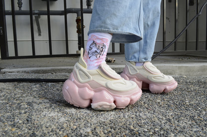 lover - socks white+pink/black+blue