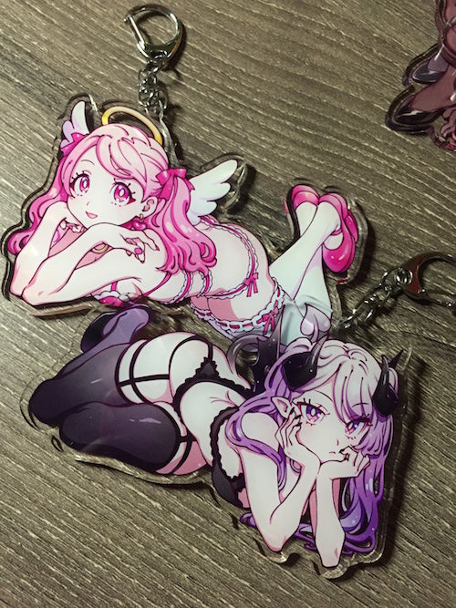angel+demon girl charms