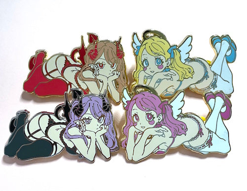 angel/demon girl - pins