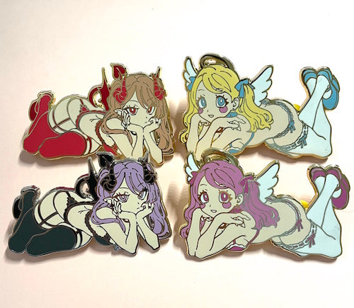 angel/demon girl - pins