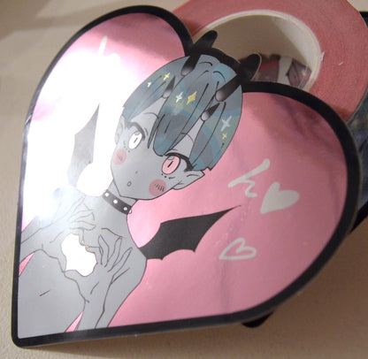 boy/girl heart - sticker