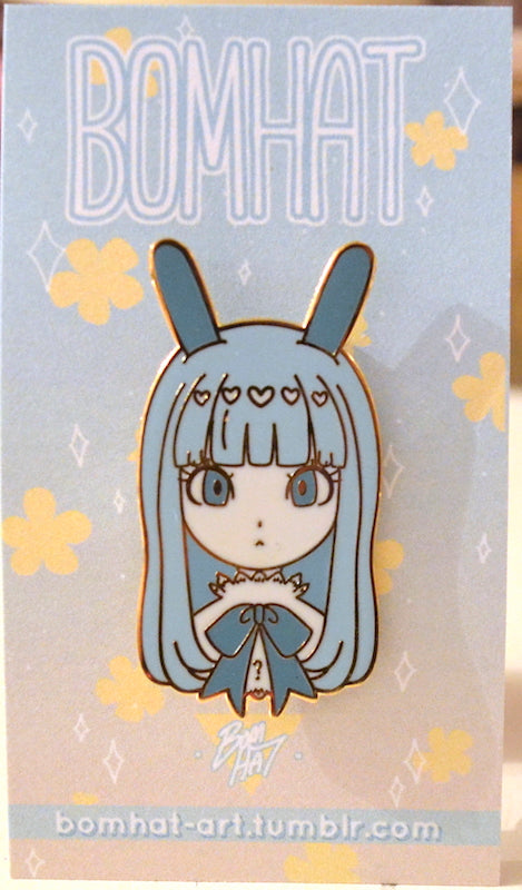 deer girl & bunny girl enamel pin