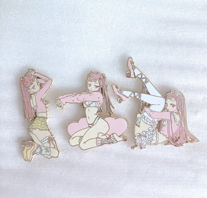 coquette girl - pins