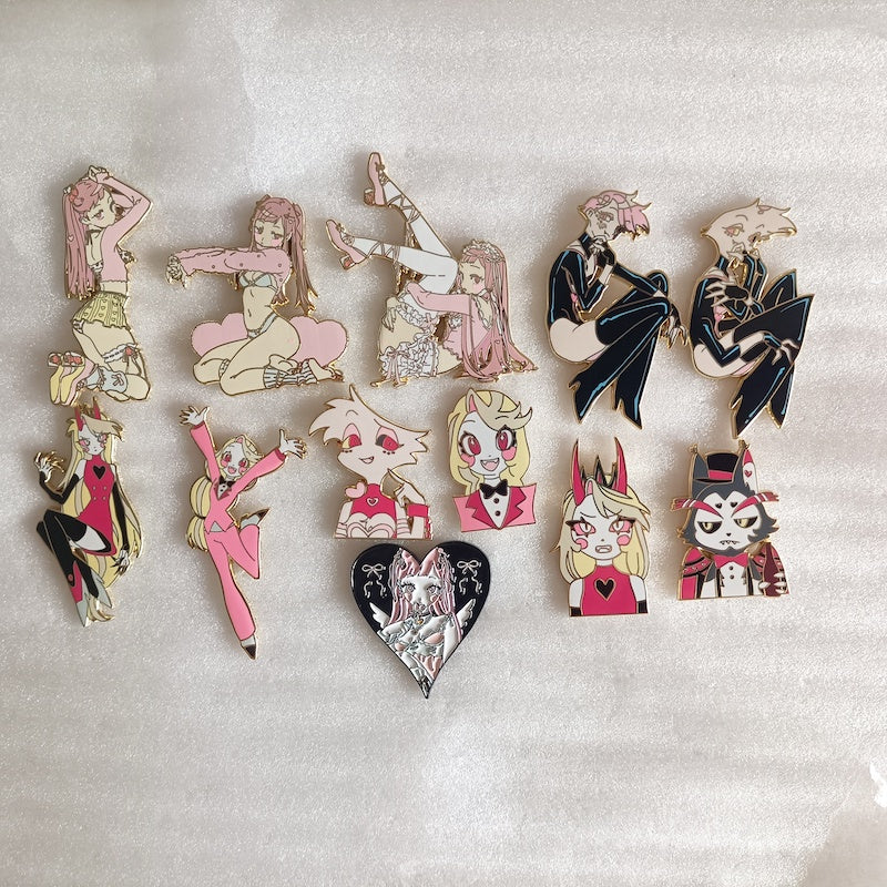 charlie + co.  pins and charms
