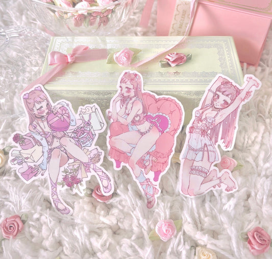 assorted coquette girl - sticker set