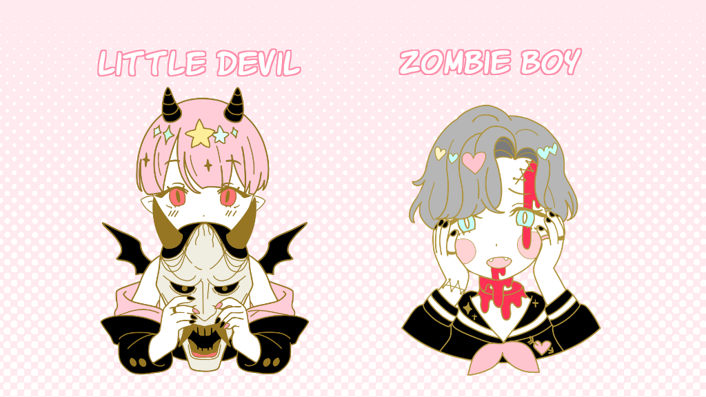 demon boys pins