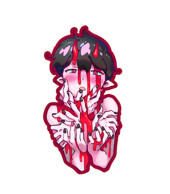 assorted demon boys stickers