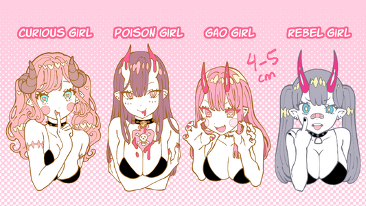 demon girls pin