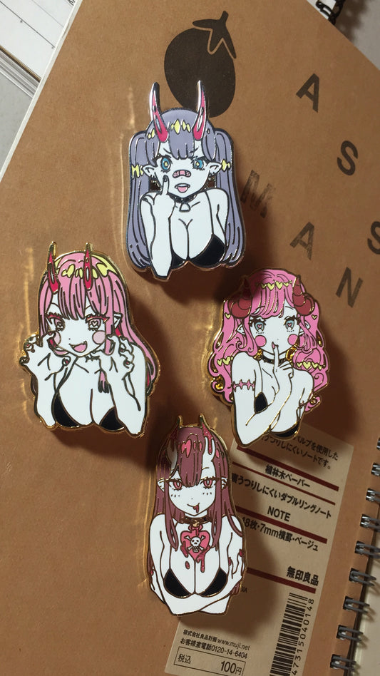 demon girls pin