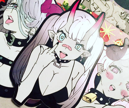 demon girls reflective stickers