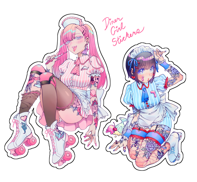 diner girls - stickers