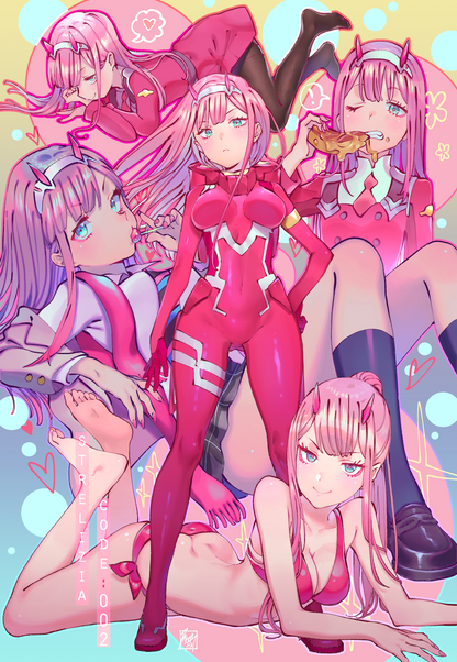 pilots+pink - print set