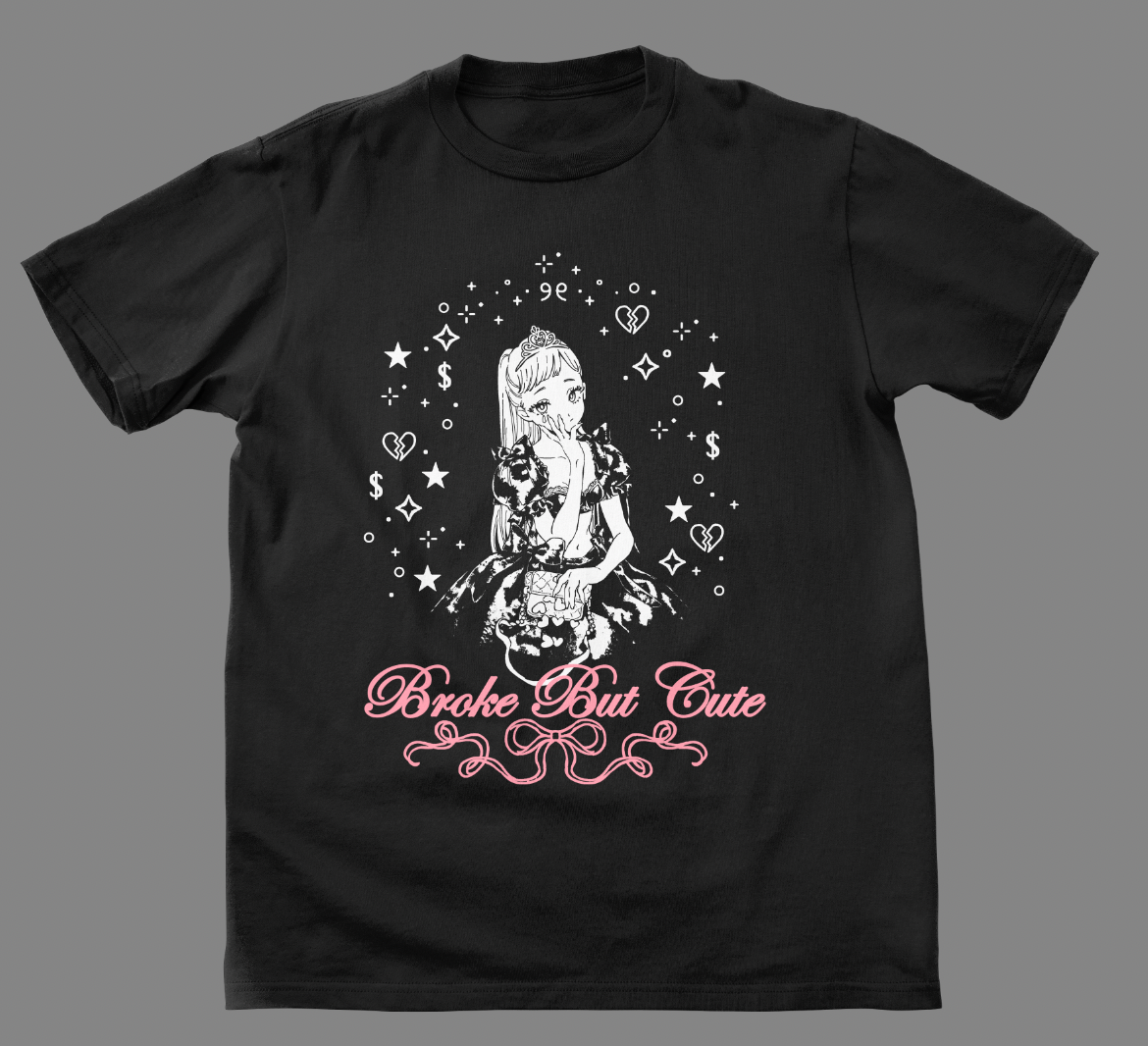 broke but cute - tee